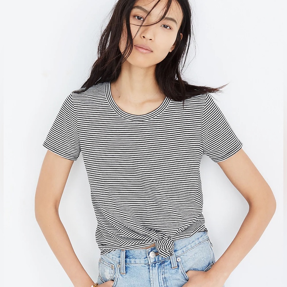 Madewell Striped Tie T-Shirt